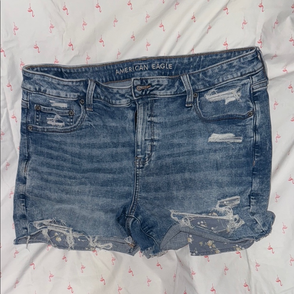 American Eagle Outfitters Distressed Vintage Blue Jean Shorts